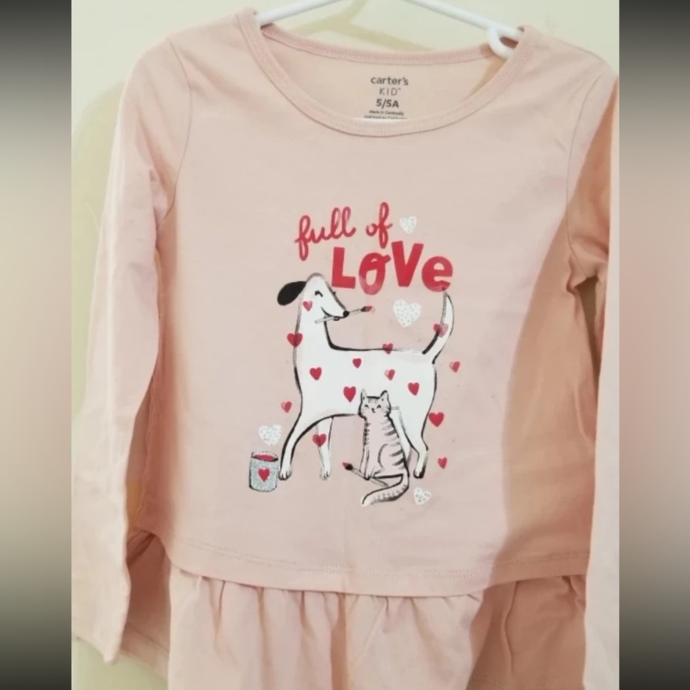 Carter's Light Pink 'Full of Love' Long Sleeve Tee